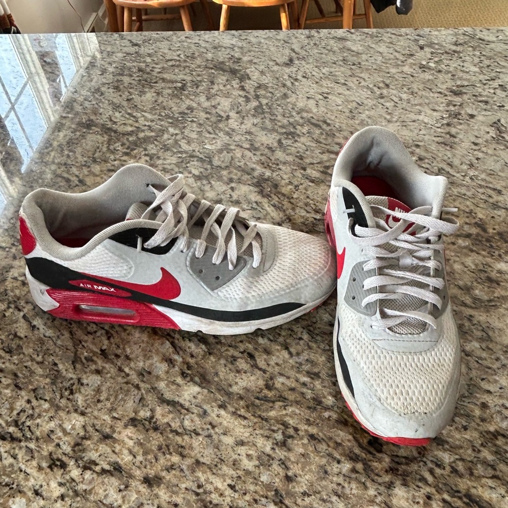 Nike Max - Gray and Red Athletic Sneakers